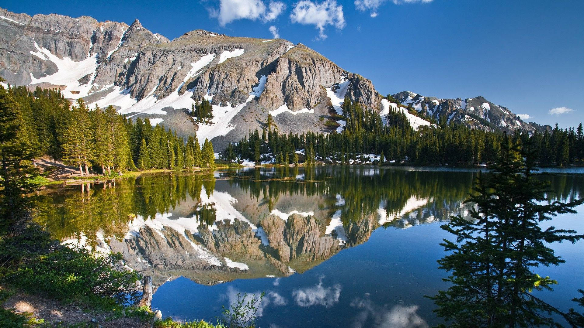 Rocky Mountain National Park Reflected By Lake