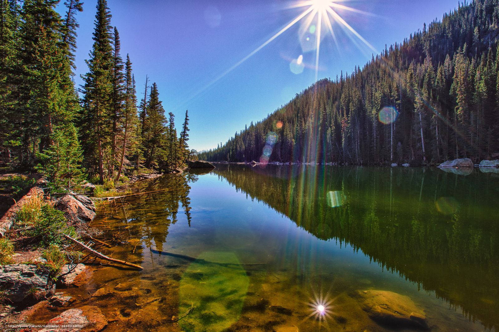 Rocky Mountain National Park Sun Rays Background