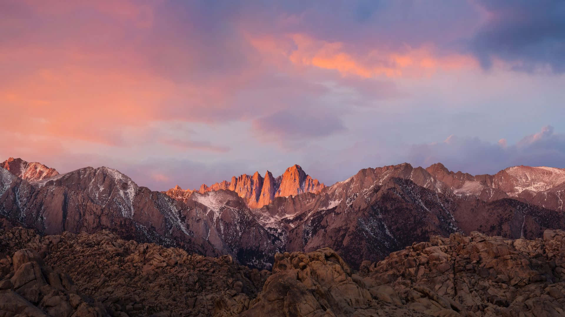 Rocky Mountains Aesthetic Sunset Sky Background