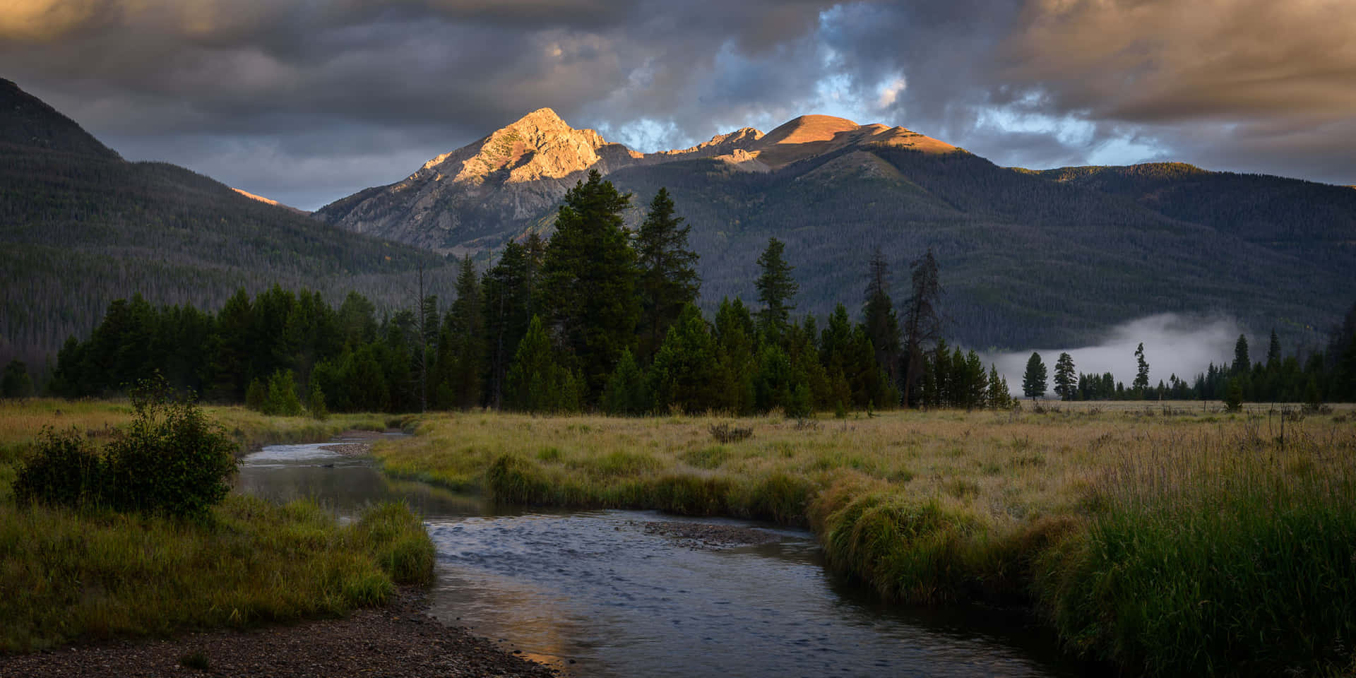 Rocky Mountains Nature Landscape Background