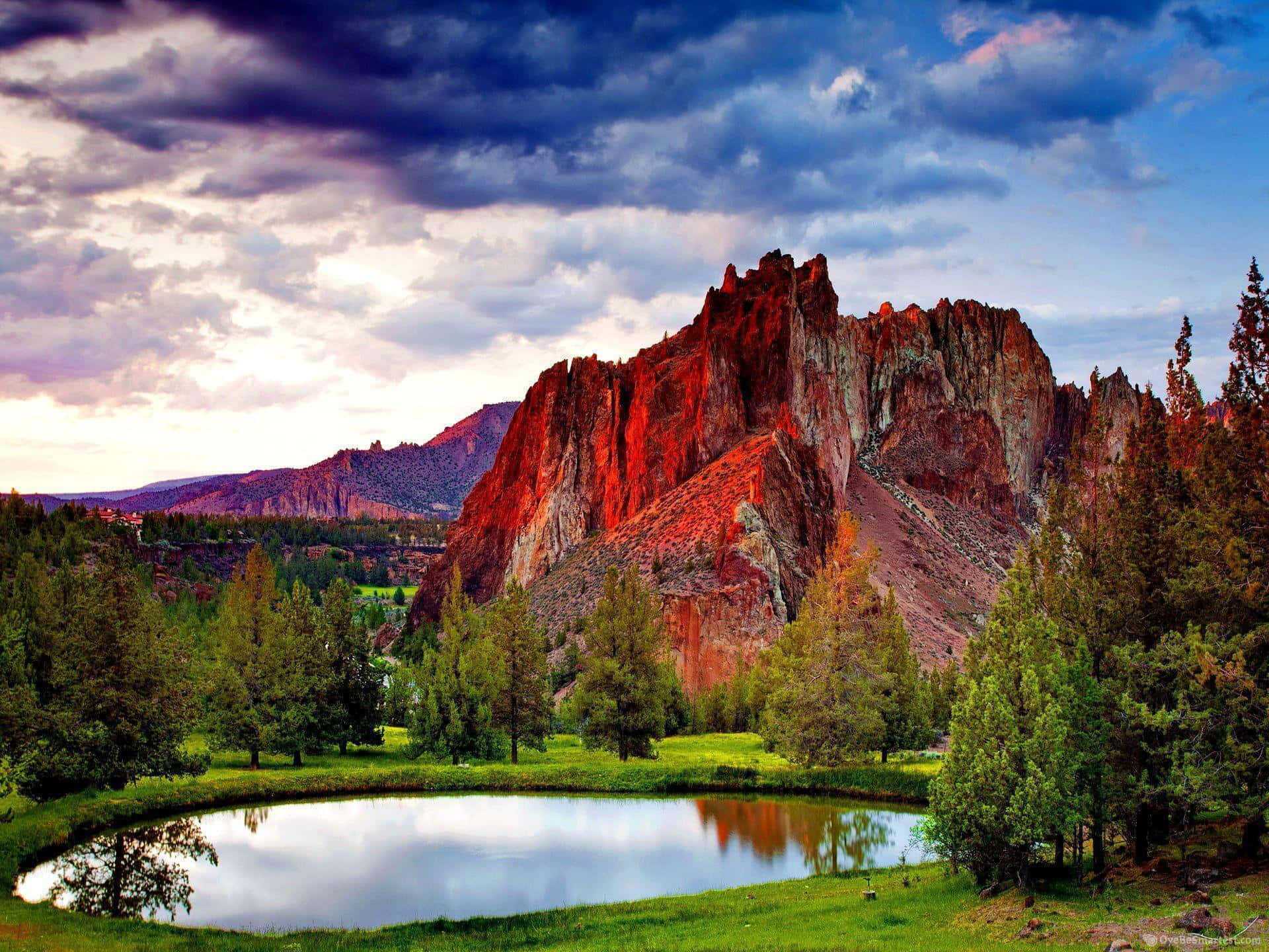 Rocky Mountains North America Landscape Background