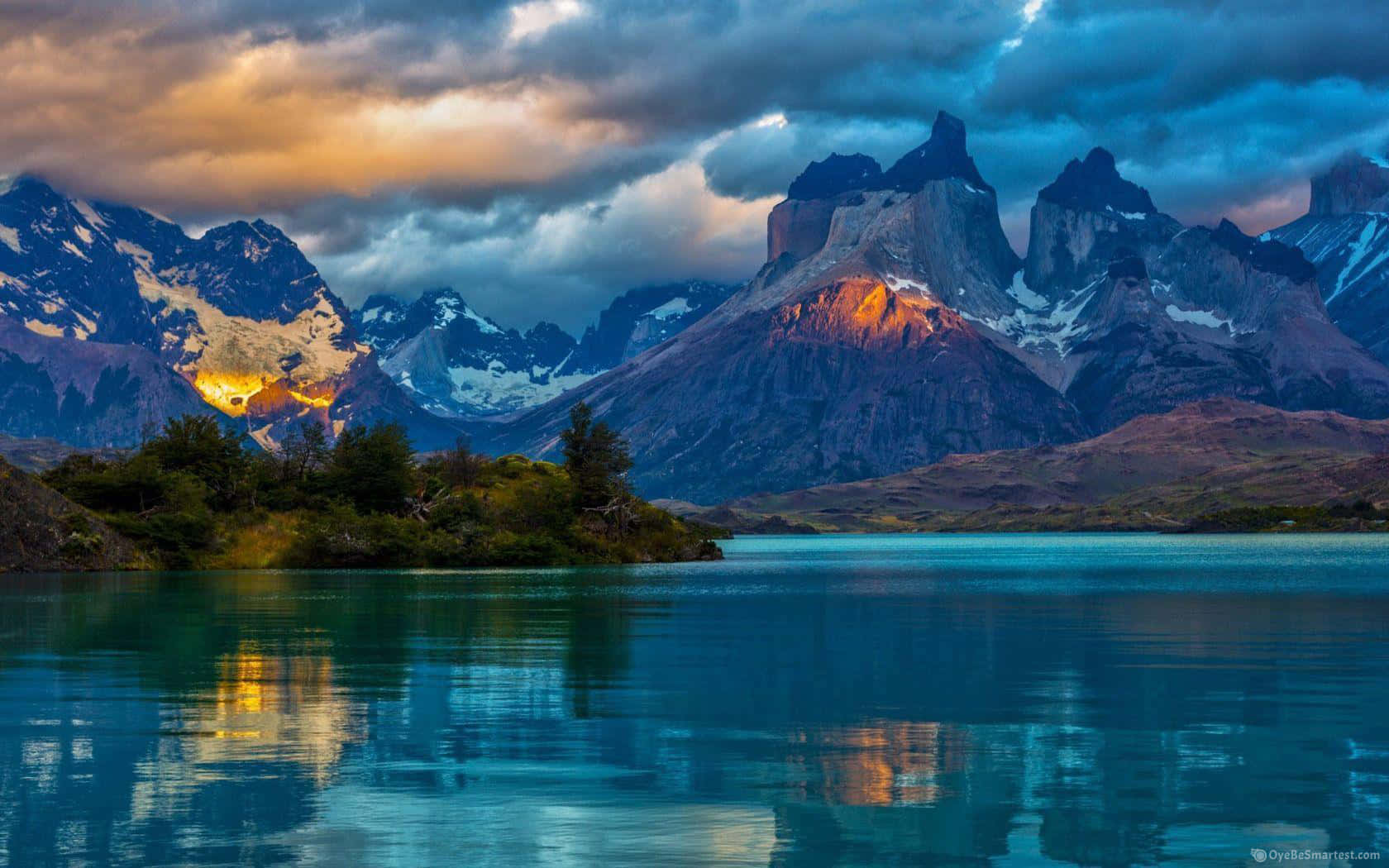 Rocky Mountains Torres Del Paine Park Background