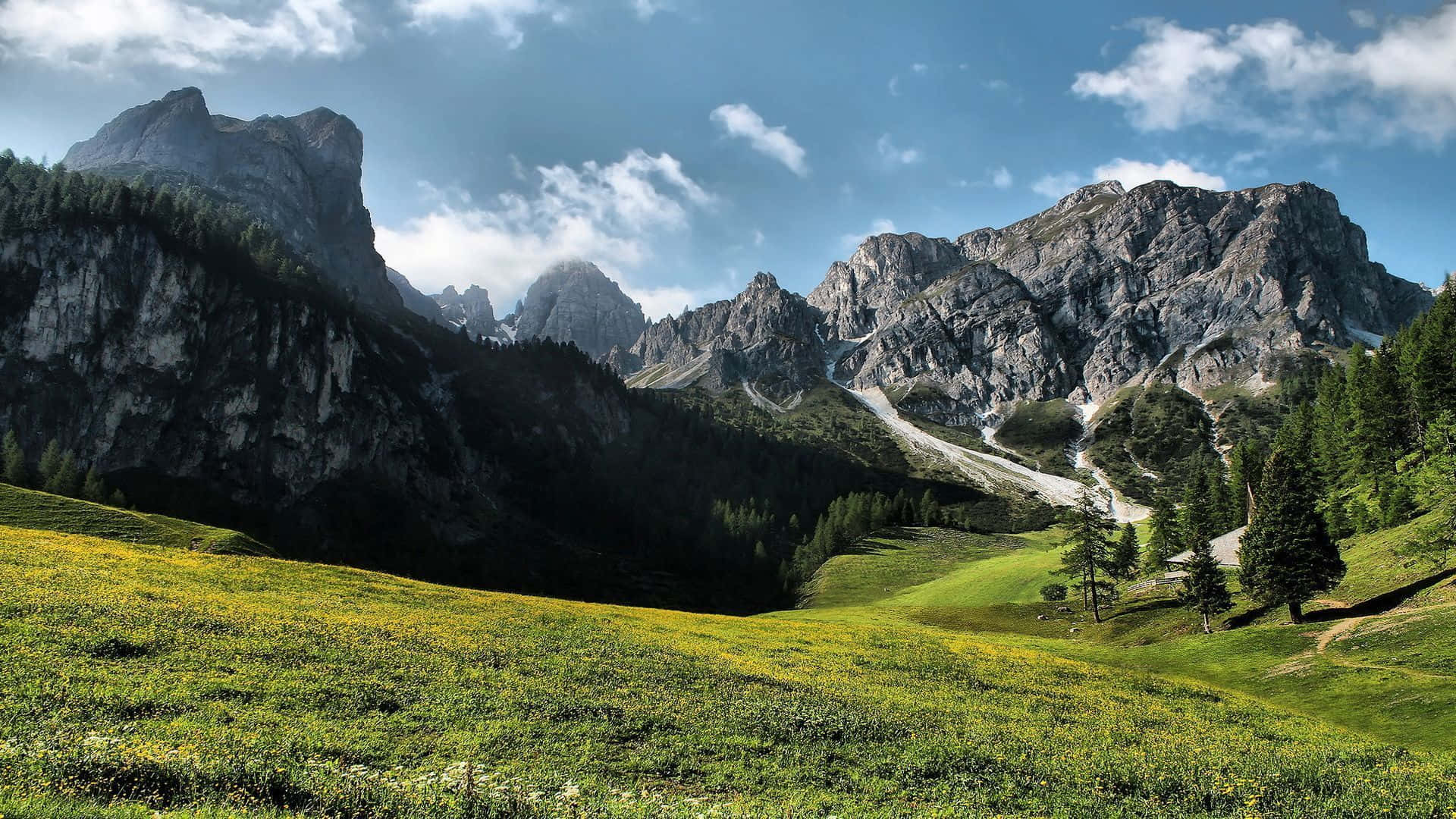 Rocky Mountains Valley Nature Landscape Background