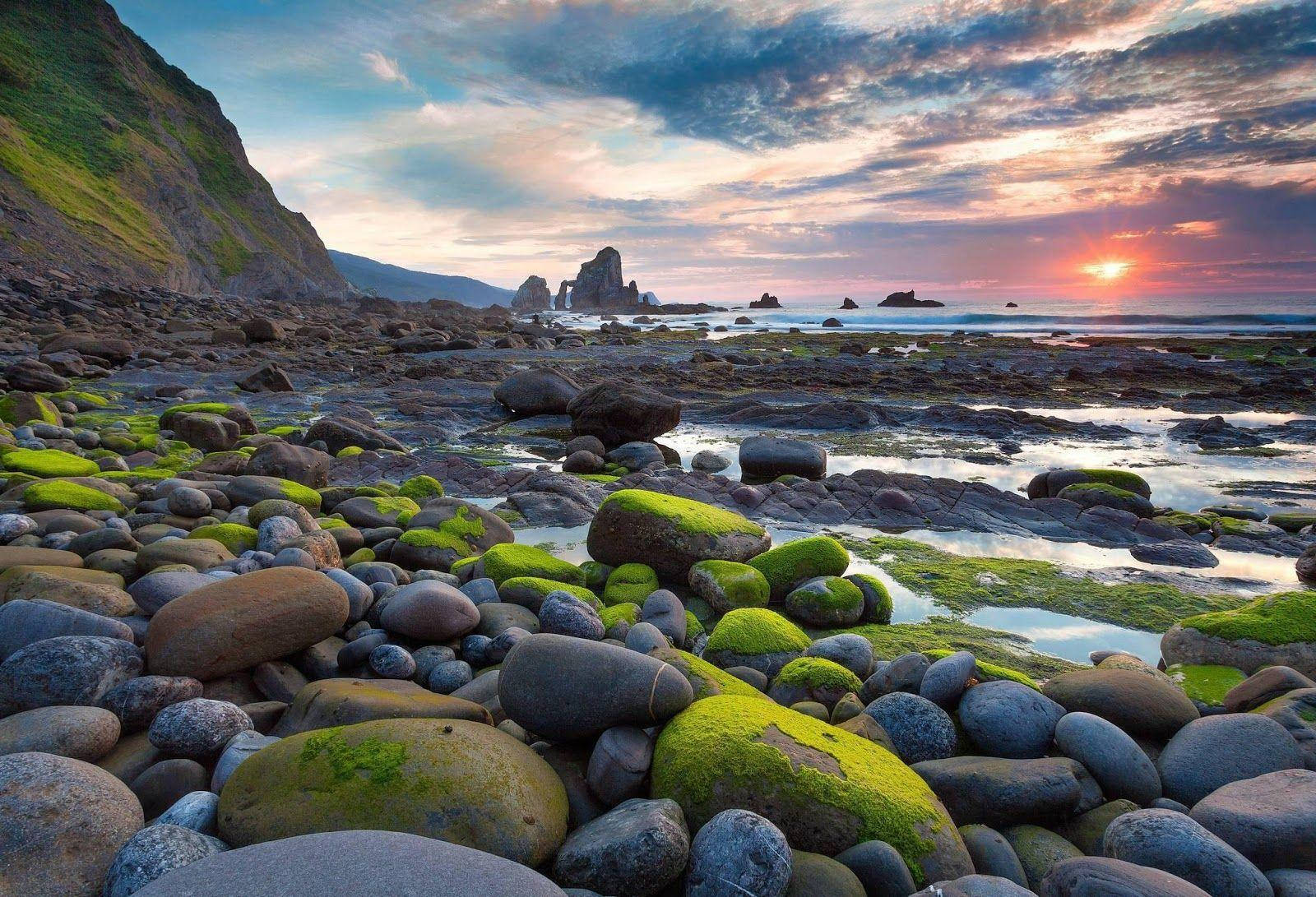 Rocky Shore Galaxy Tablet Background