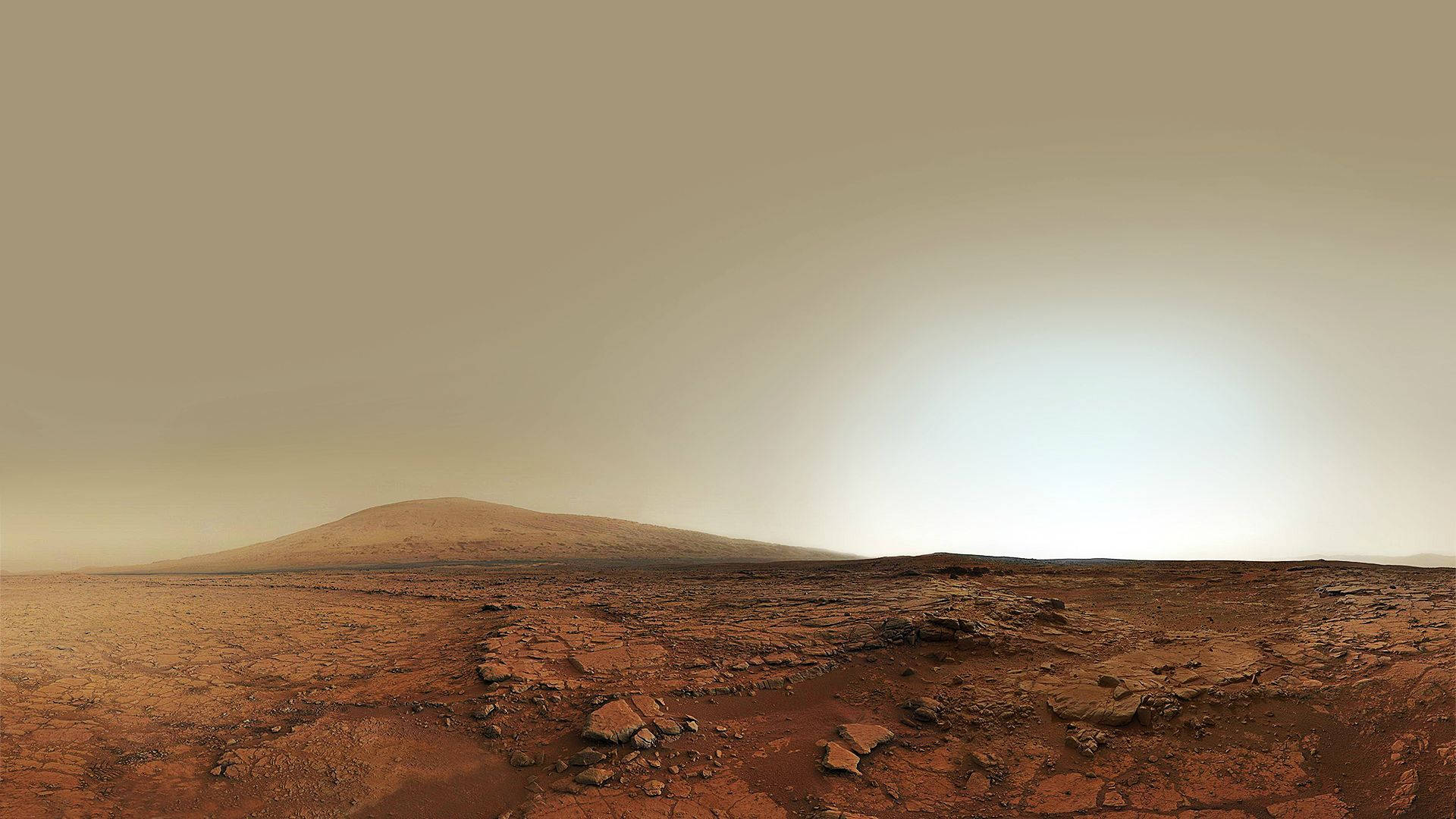 Rocky Surface Of Planet Mars Background