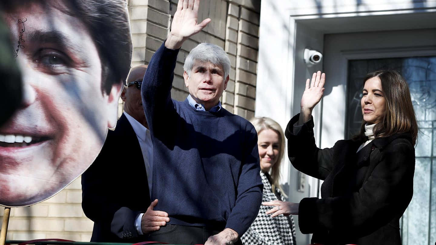 Rod Blagojevich And Wife Waving
