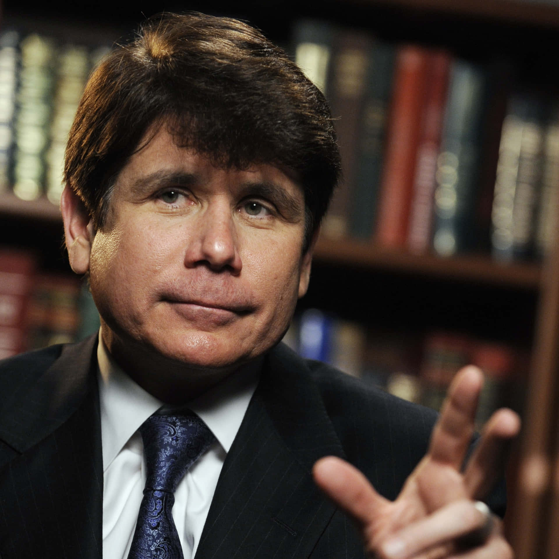 Rod Blagojevich Making Hand Sign