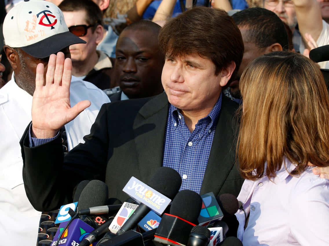 Rod Blagojevich Presenting An Open Palm