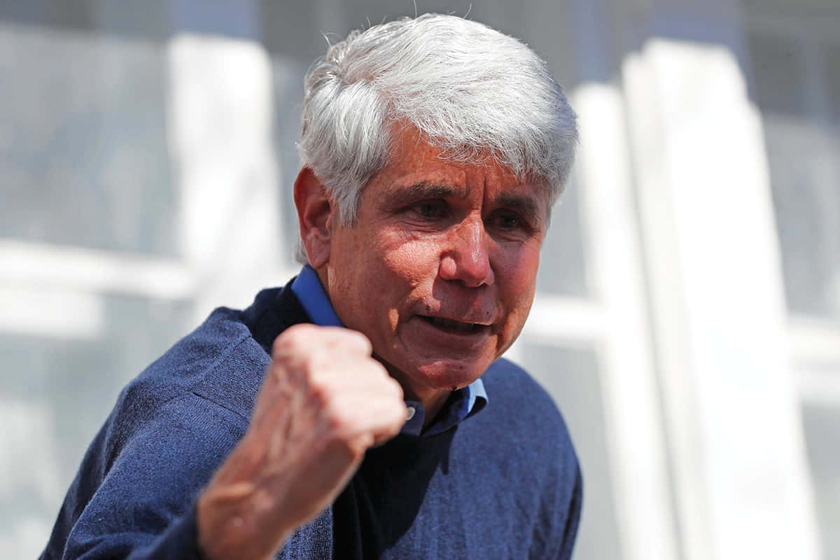Rod Blagojevich With Raised Right Fist