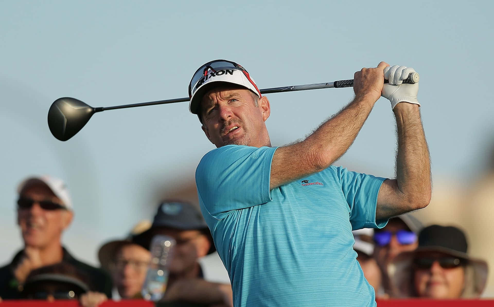 Rod Pampling Looking Up After Swinging