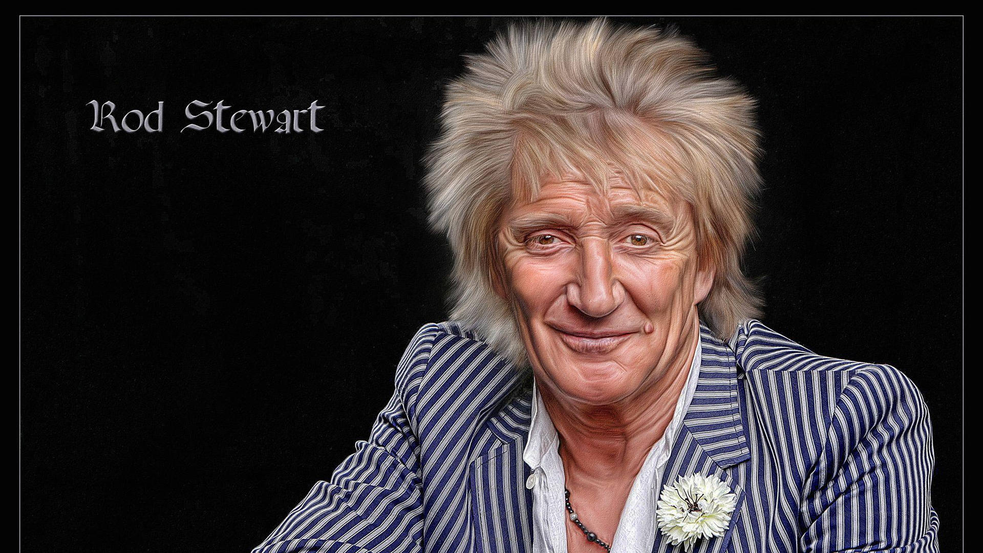 Rod Stewart British Rock Icon Background