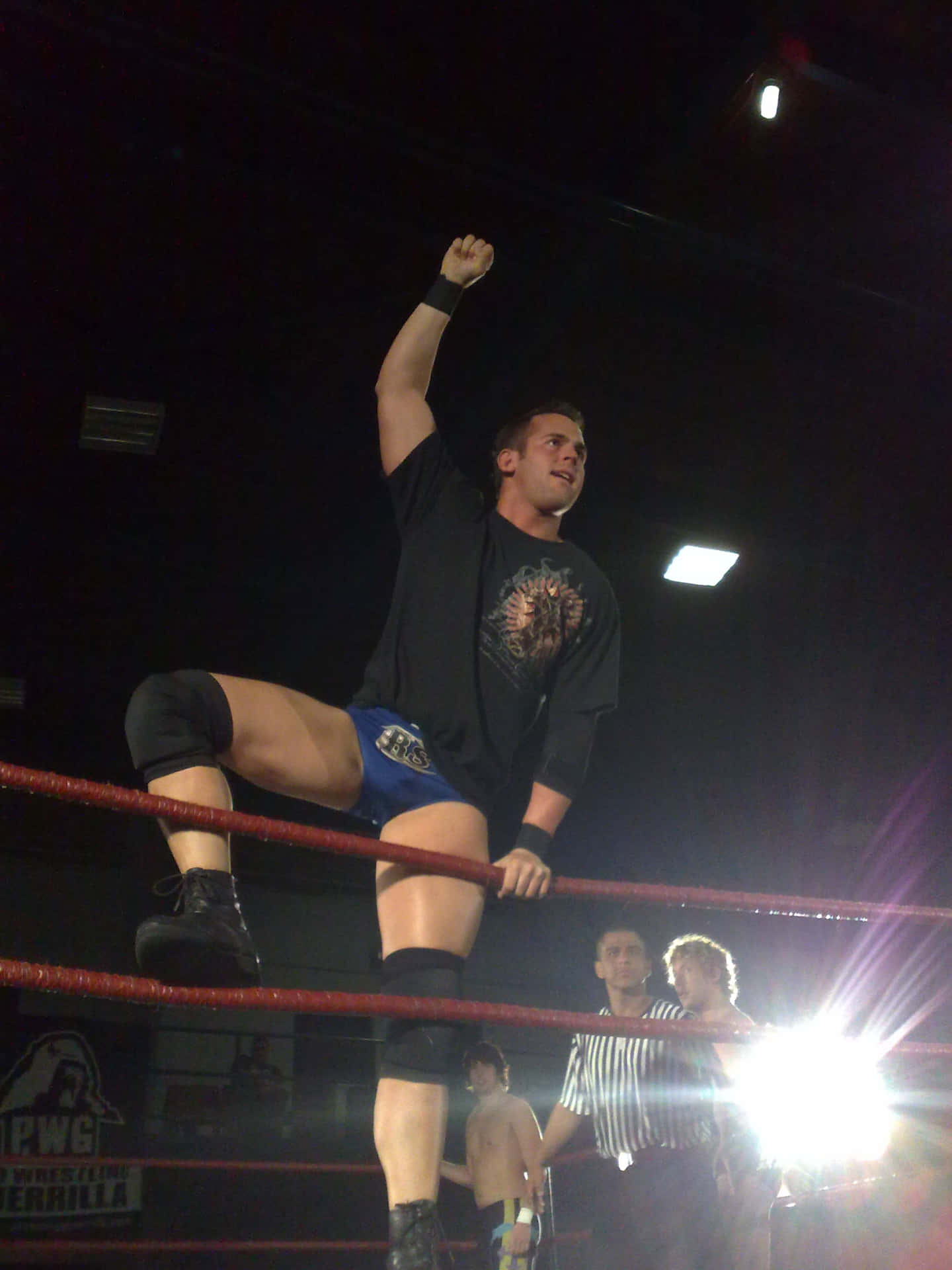 Roderick Strong At The Ropes Background