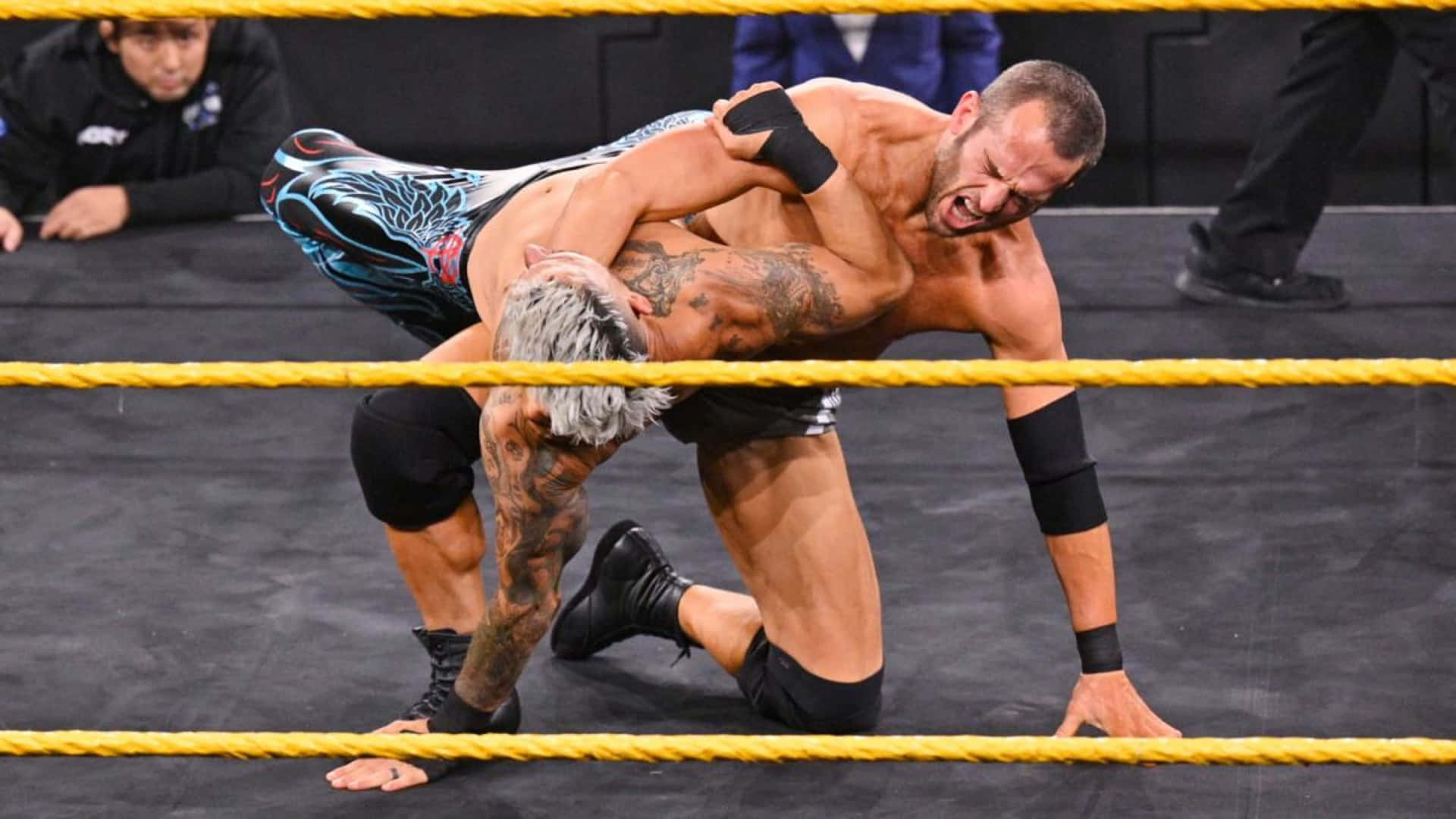 Roderick Strong Performing Signature Back-breaker Move