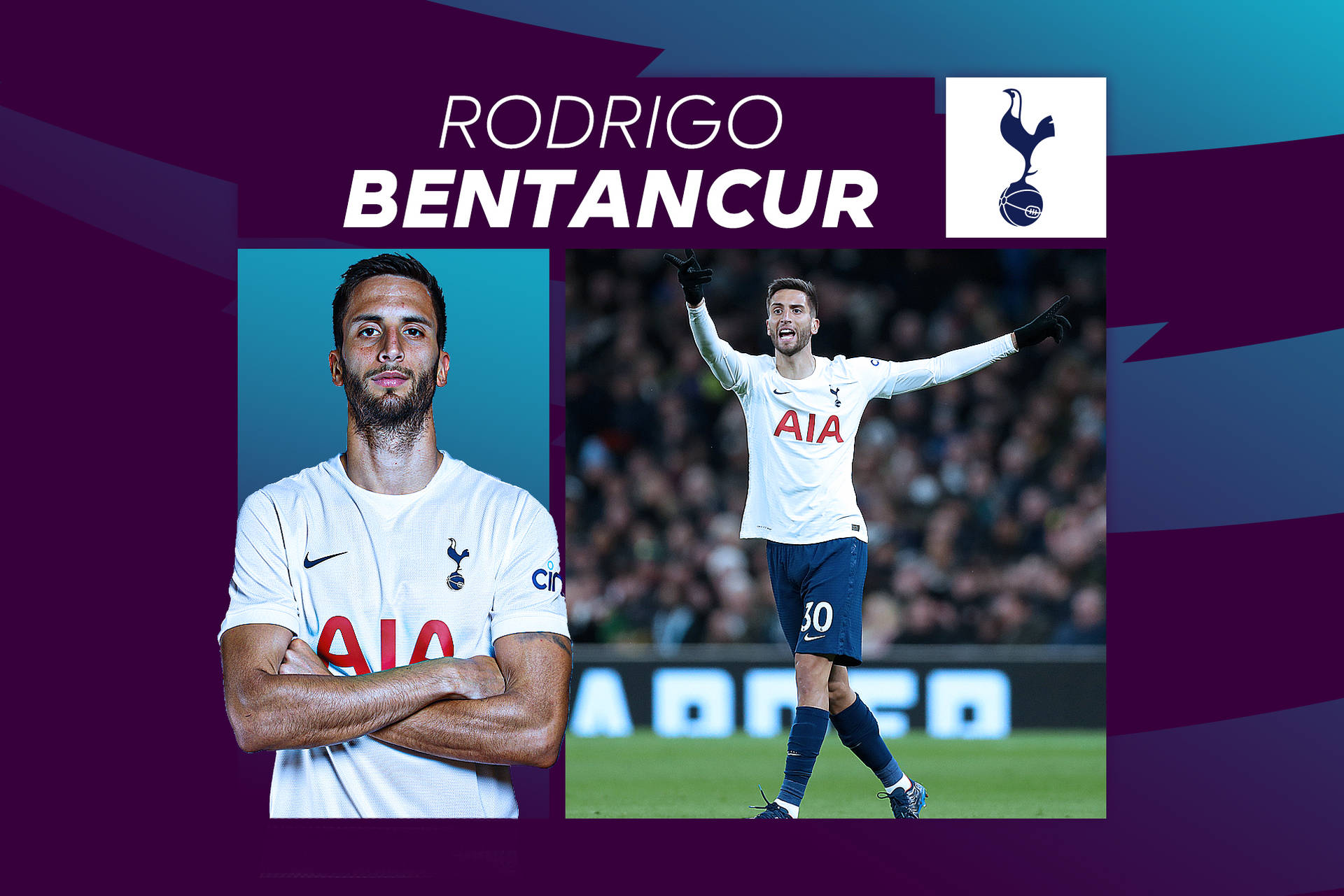 Rodrigo Bentancur Blue And Purple Collage