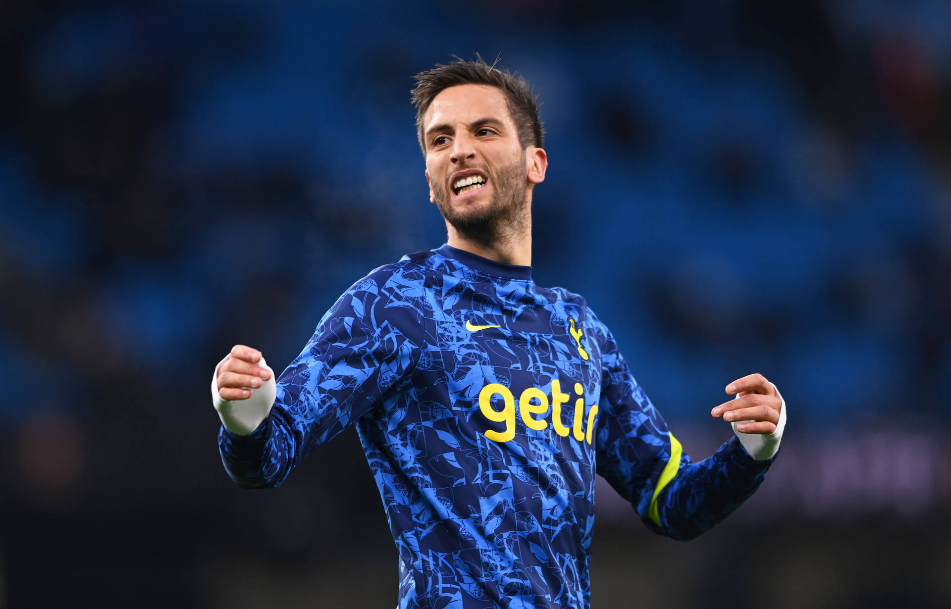 Rodrigo Bentancur In Blue Football Jersey Background