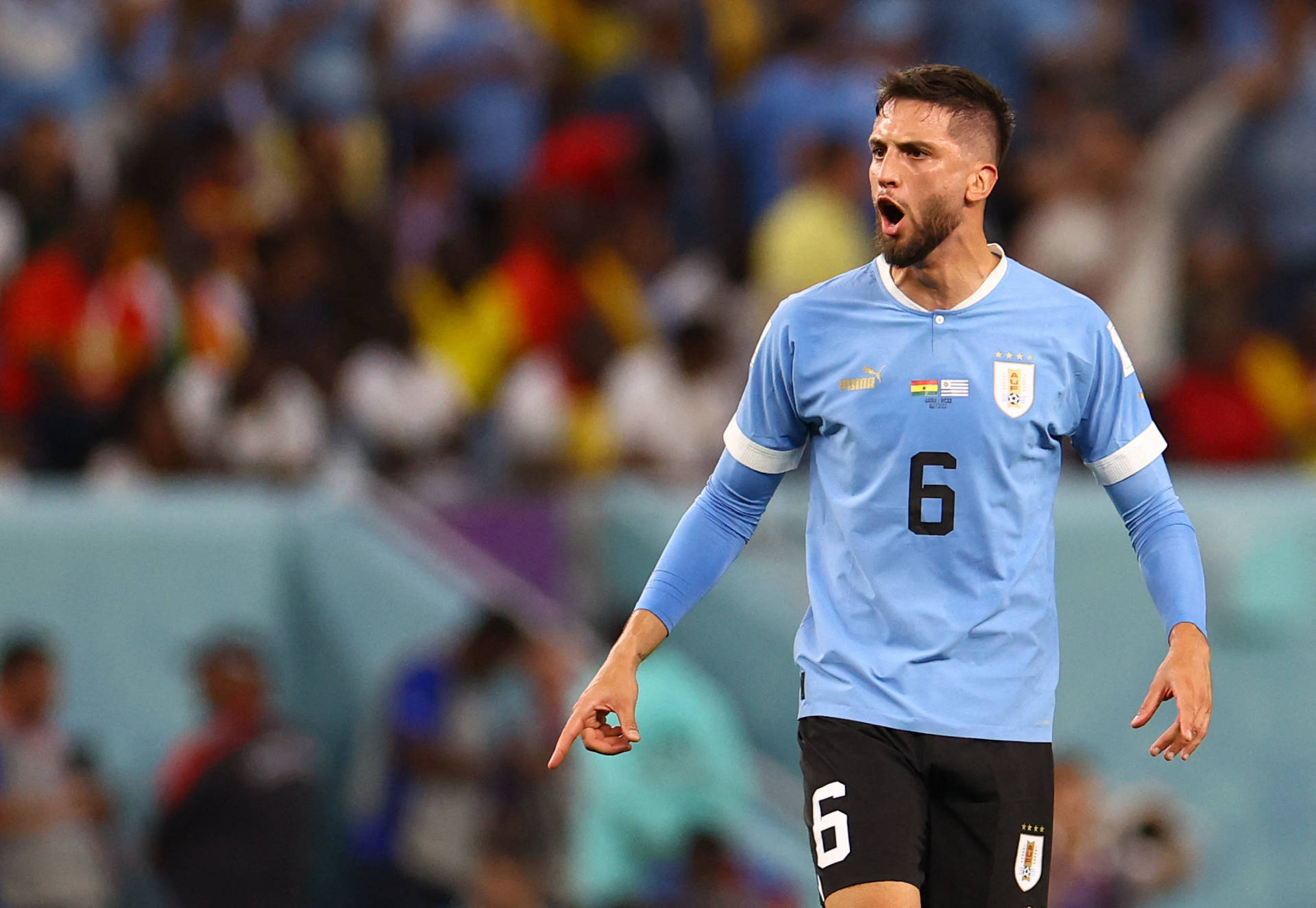 Rodrigo Bentancur Representing Uruguay In Football