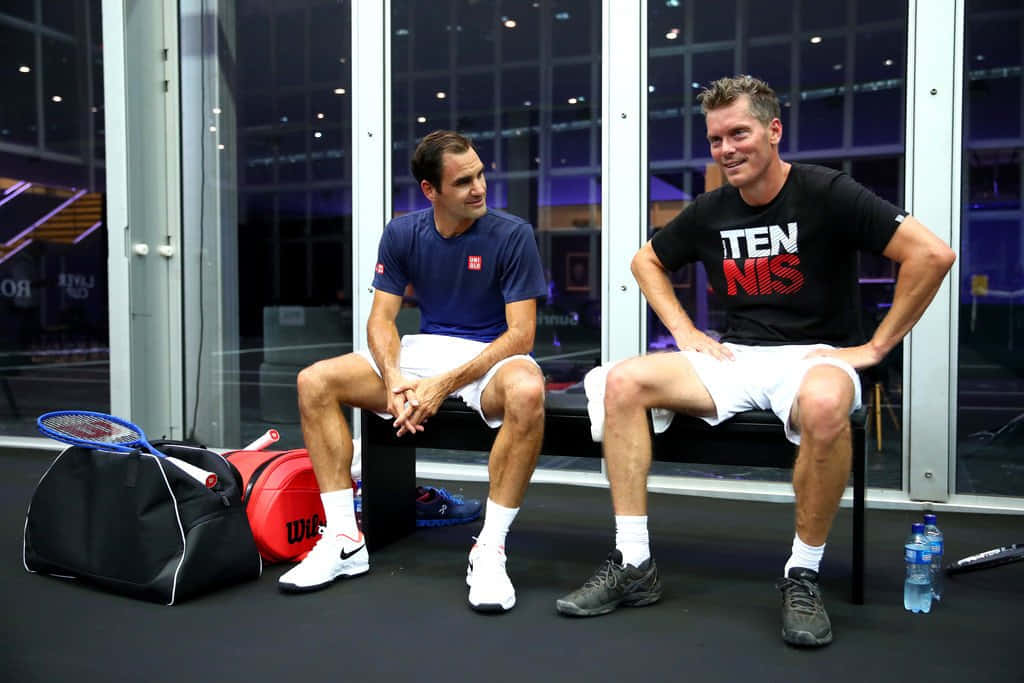 Roger Federer And Thomas Enqvist Talking