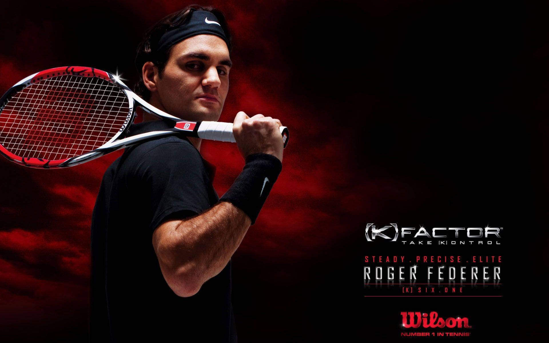 Roger Federer Wilson Factor Tennis Background