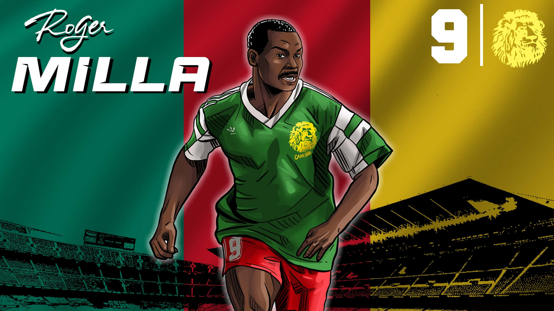 Roger Milla Record Breaking Background