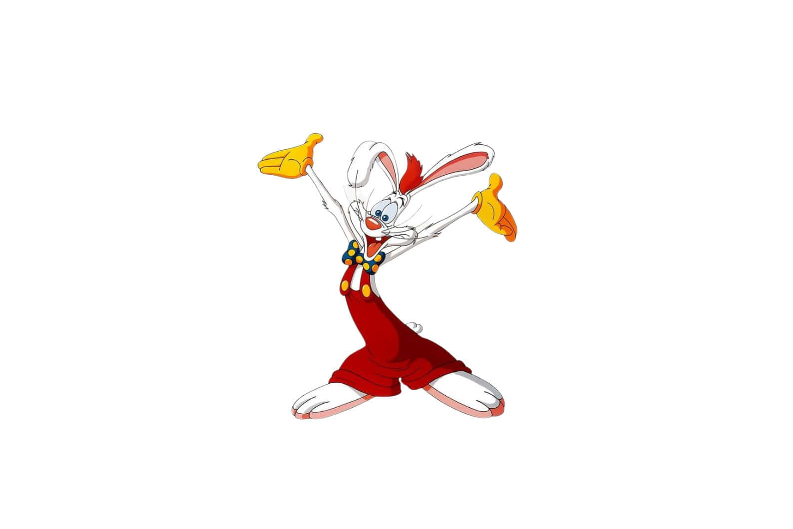 Roger Rabbit Cartoon Character Jumping Background