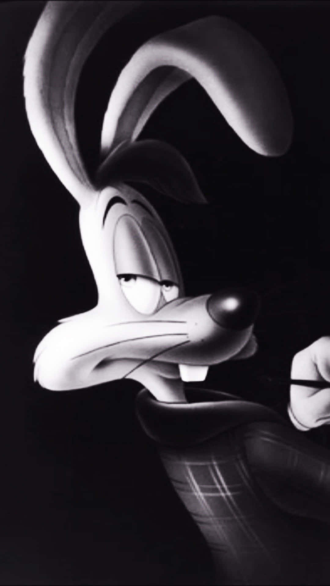 Roger Rabbit Monochrome Portrait Background