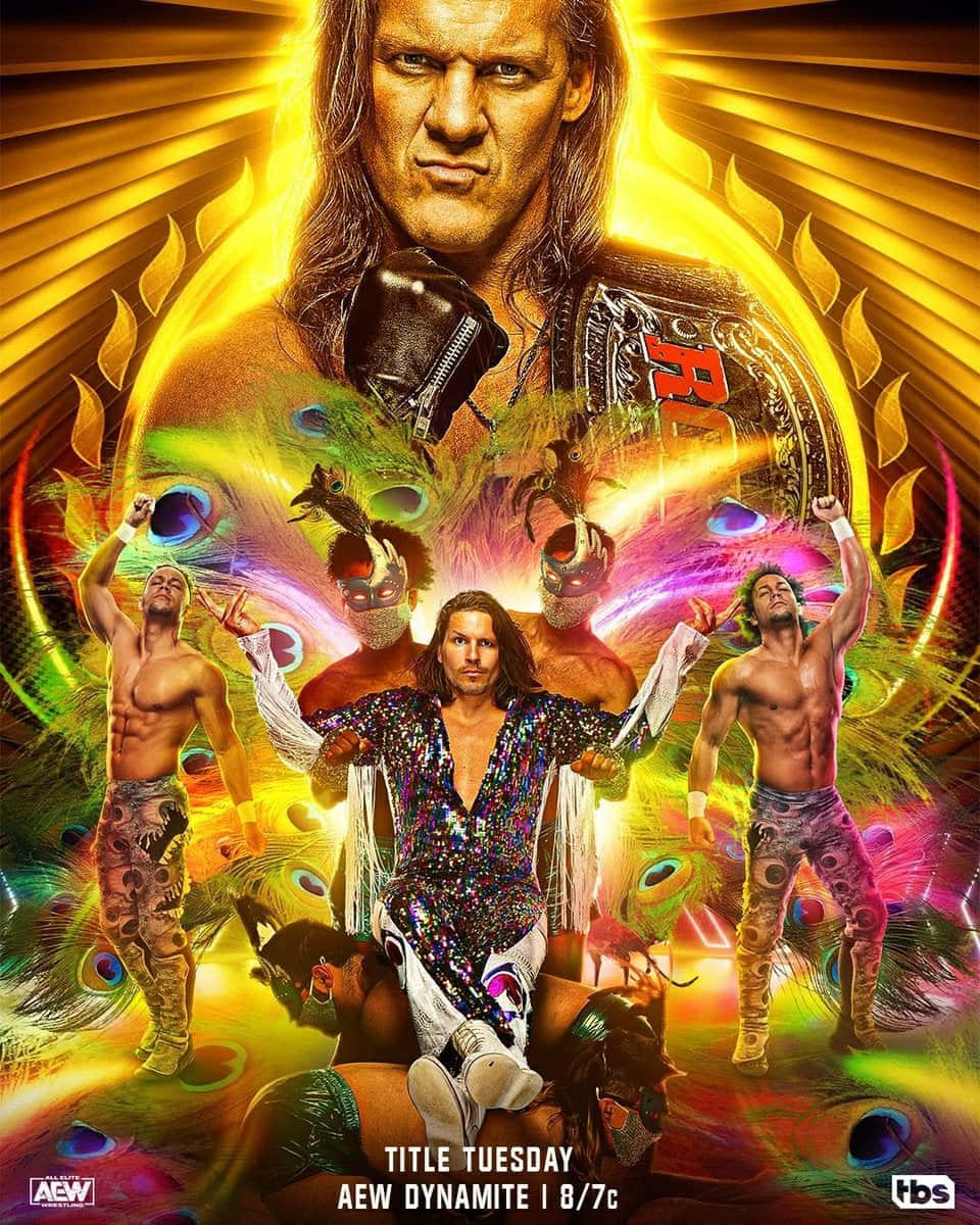 Roh World Champions Dalton Castle And Chris Jericho Promo Poster Background