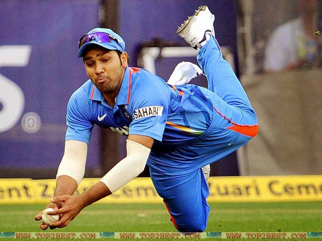 Rohit Sharma Ball Catcher Background