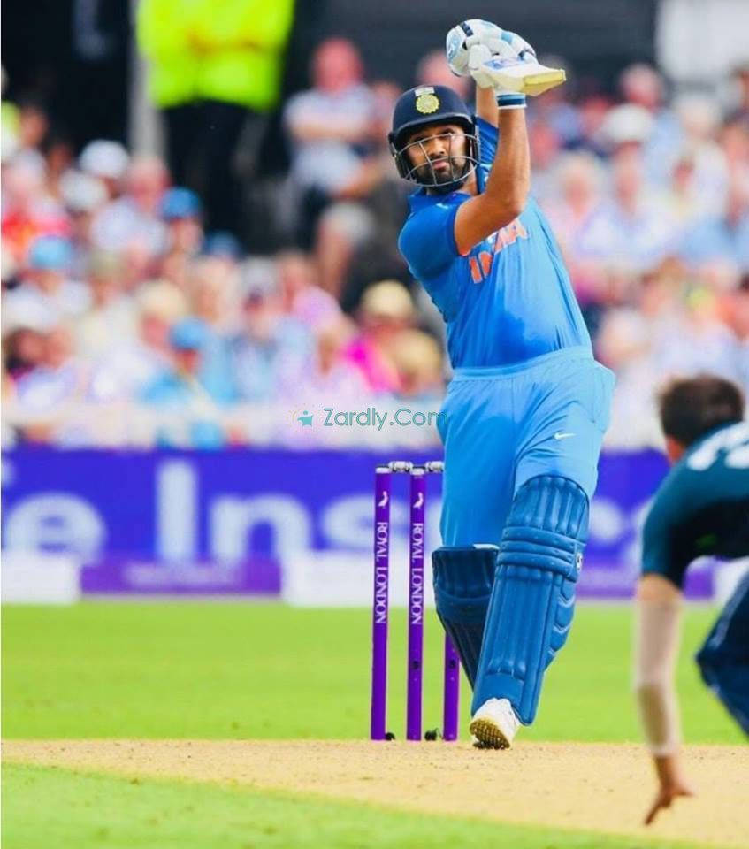 Rohit Sharma Candid In-game Shot Background