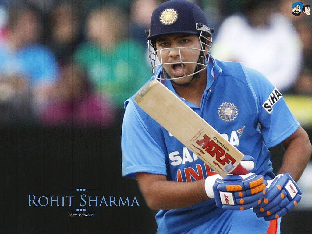 Rohit Sharma Intense Game Background