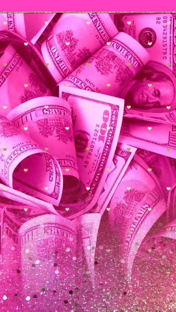 Rolled Girly Money Background