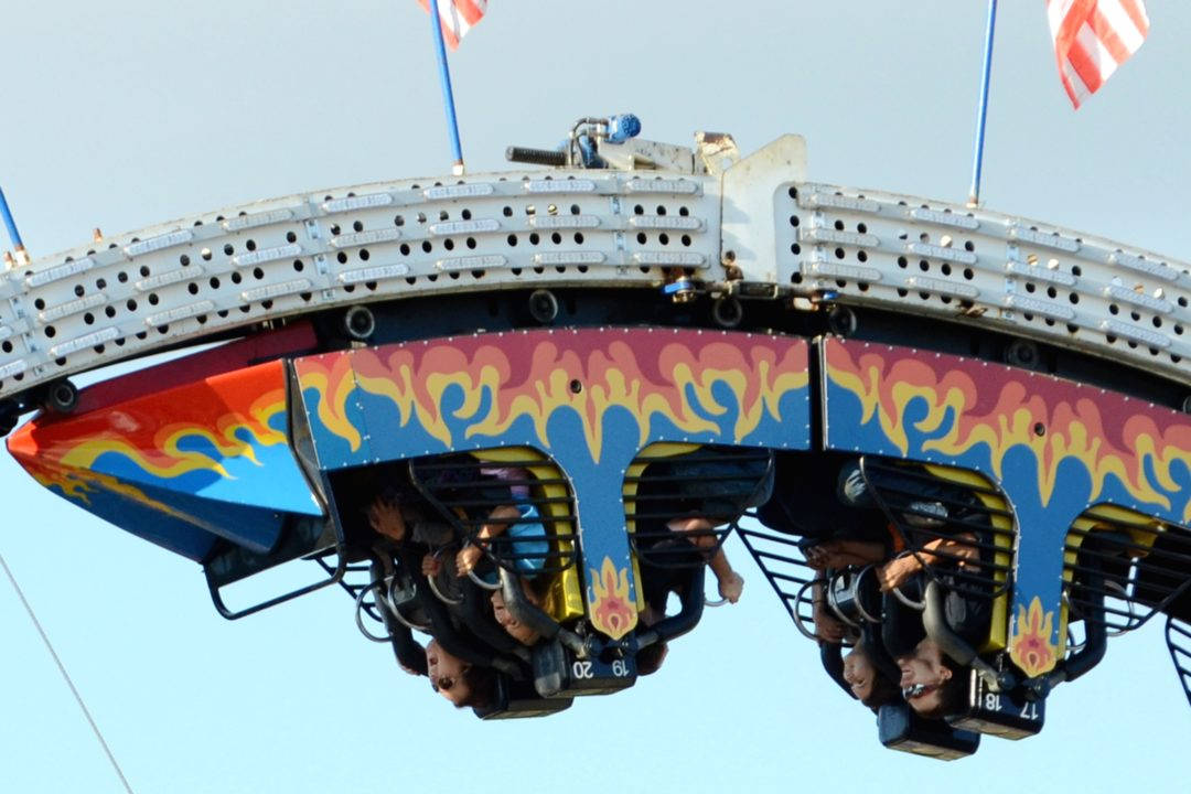 Roller Coaster At The Fair Background