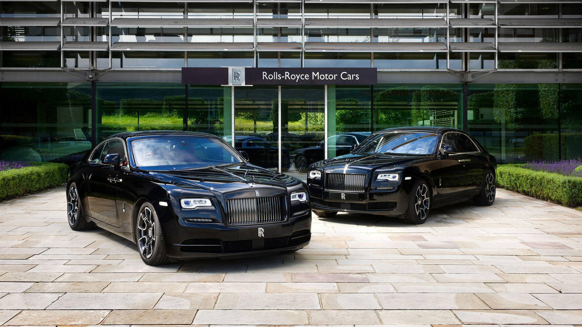 Rolls Royce 2 Black Sedan Background