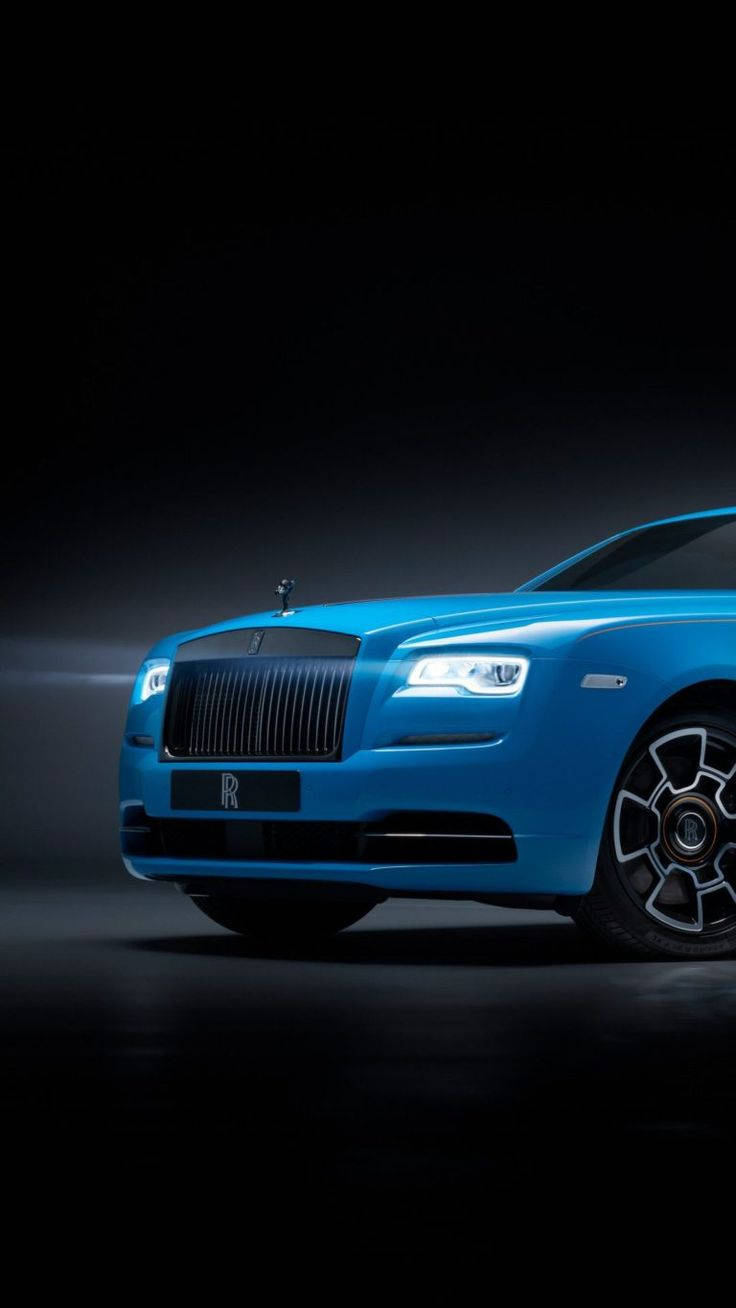 Rolls-royce 4k Blue Aesthetic Wraith Open Headlights Background