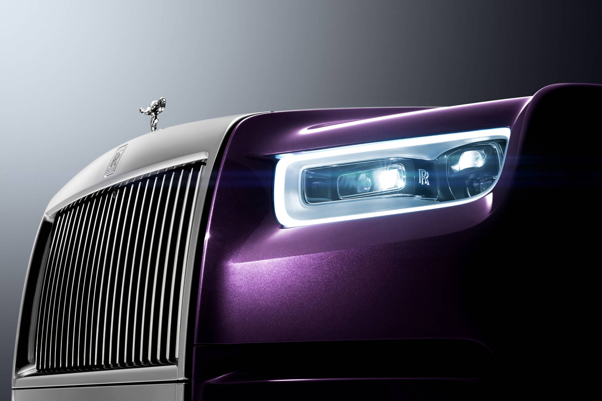Rolls-royce 4k Purple Aesthetic Phantom Close-up Background