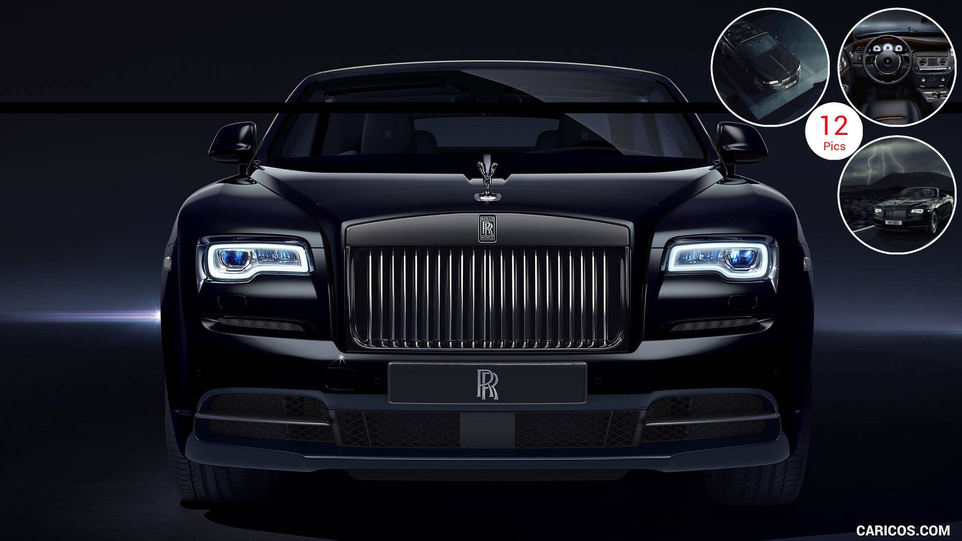 Rolls Royce Black Badge Front View Background