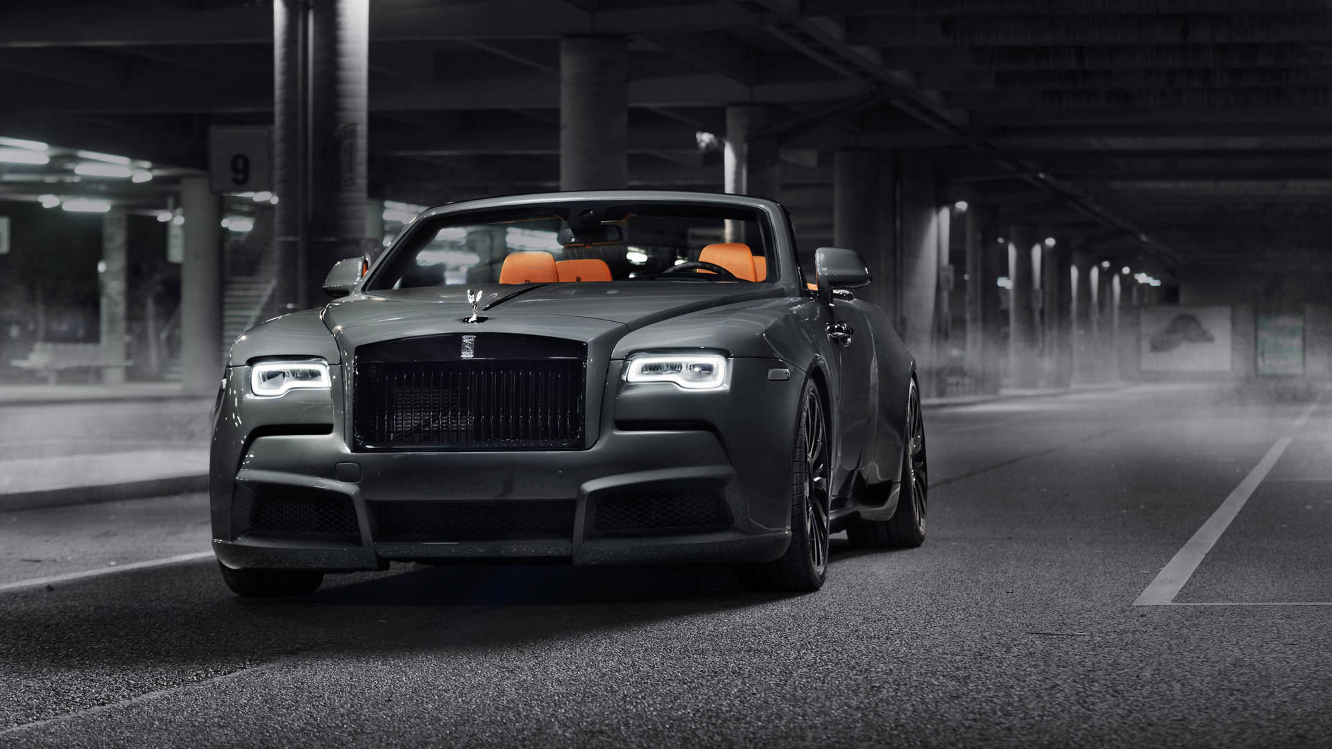 Rolls Royce Dark Gray Sports Car Background