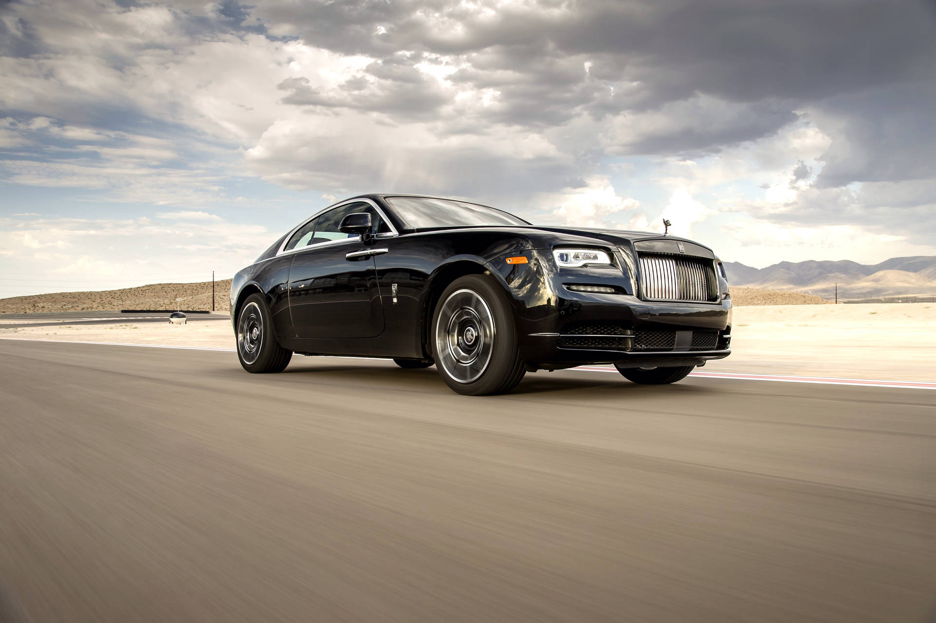 Rolls Royce Shiny Black Background