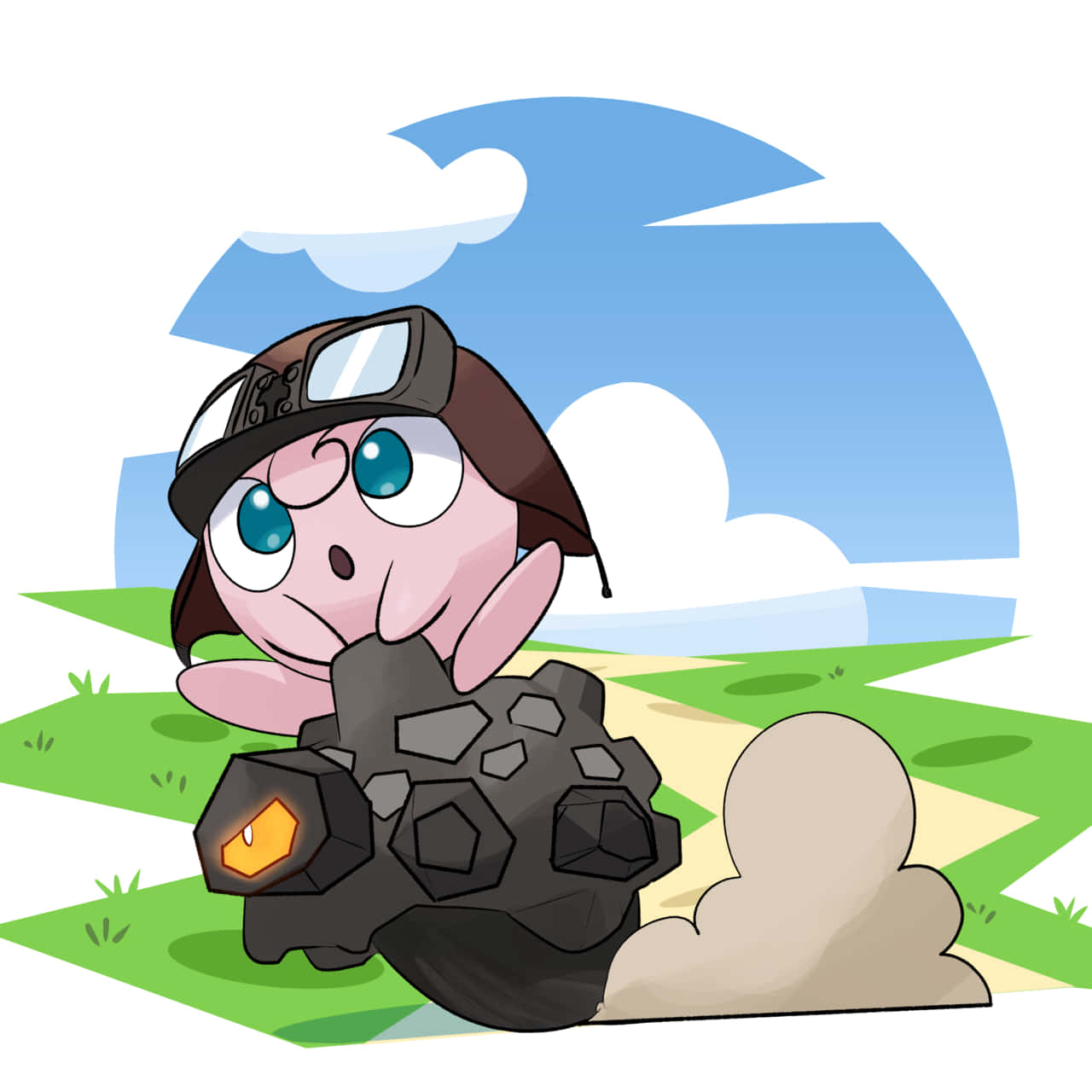 Rolycoly And Jigglypuff Traveling Together Background