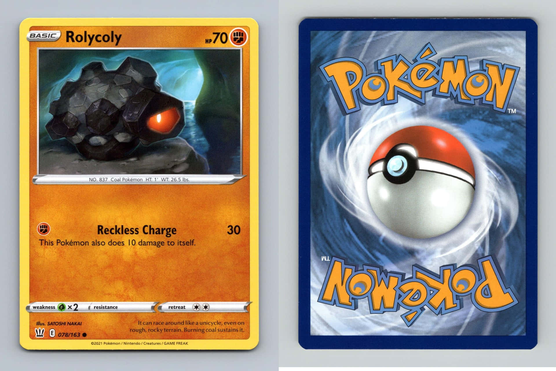 Rolycoly Pokémon Trading Card Background