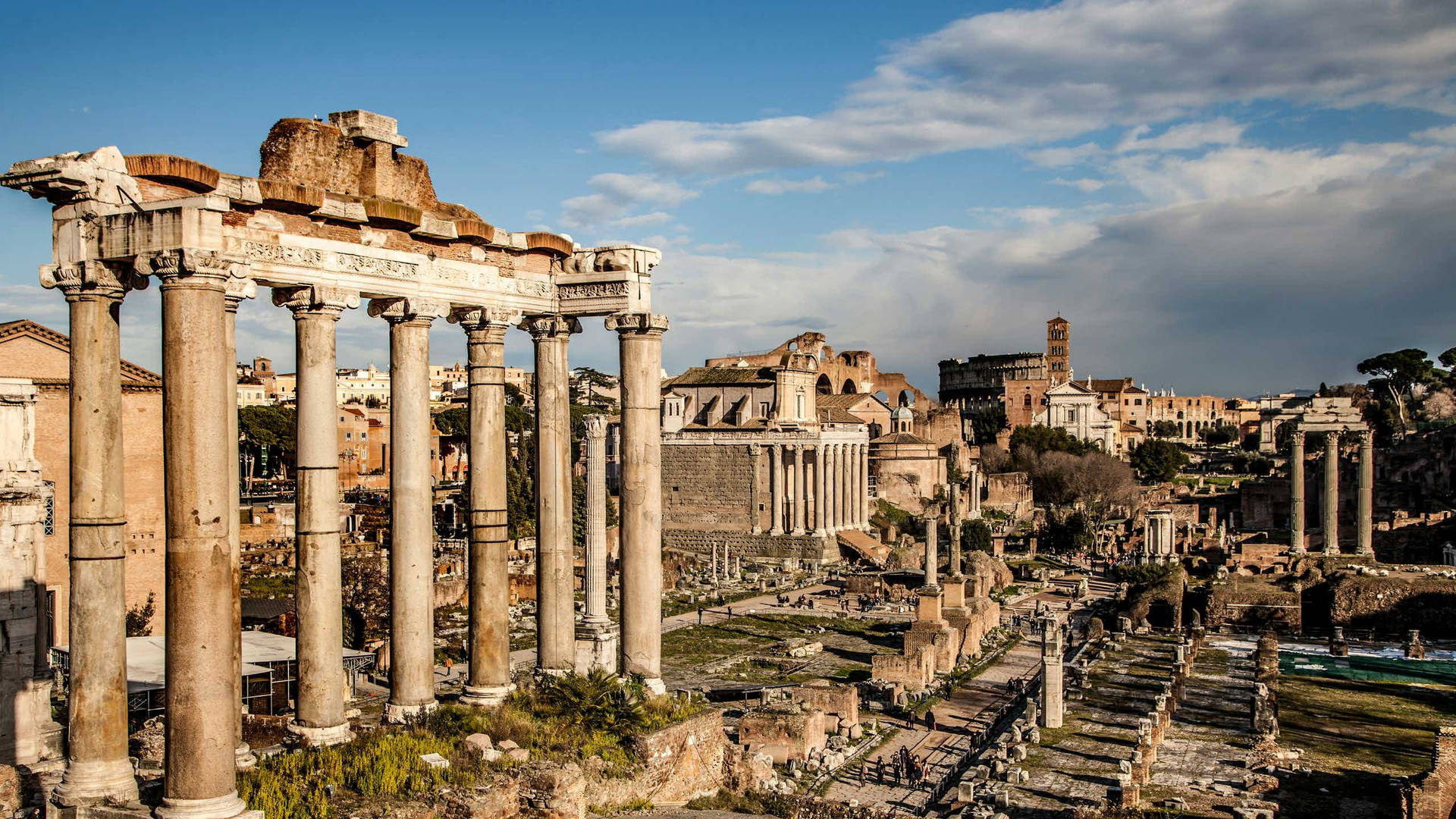 Roman Forum Museum In Rome Background