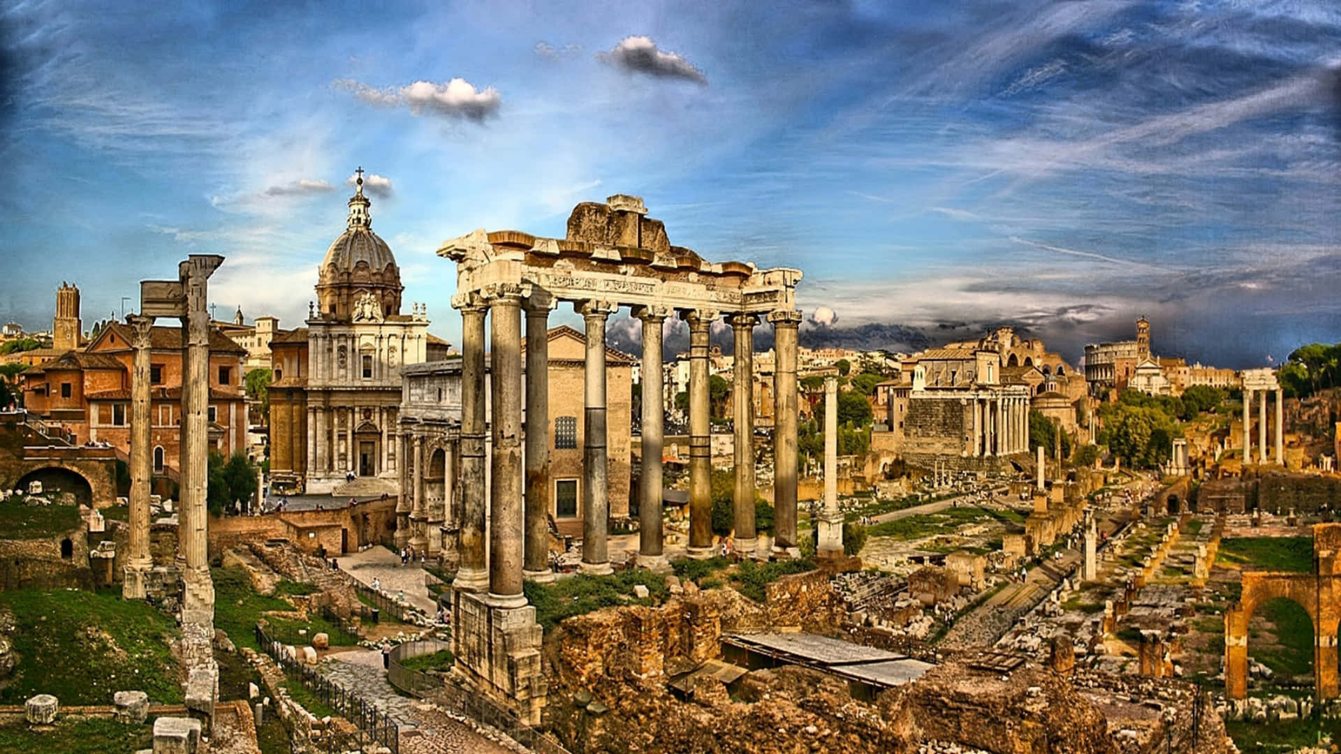 Roman Forum Rome Rome Italy Background