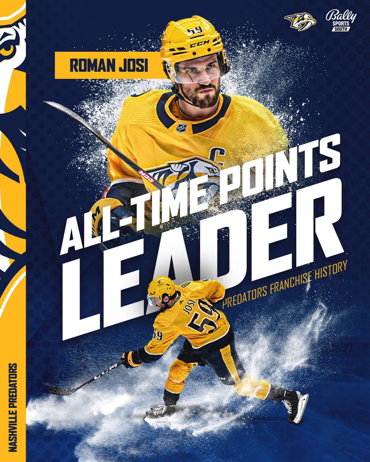 Roman Josi All-time Points Leader Background