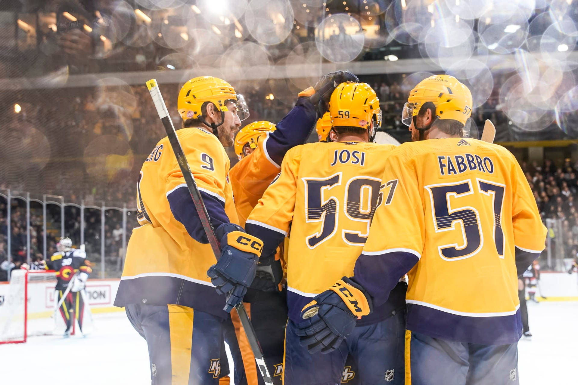 Roman Josi Dante Fabbro With Teammates Background