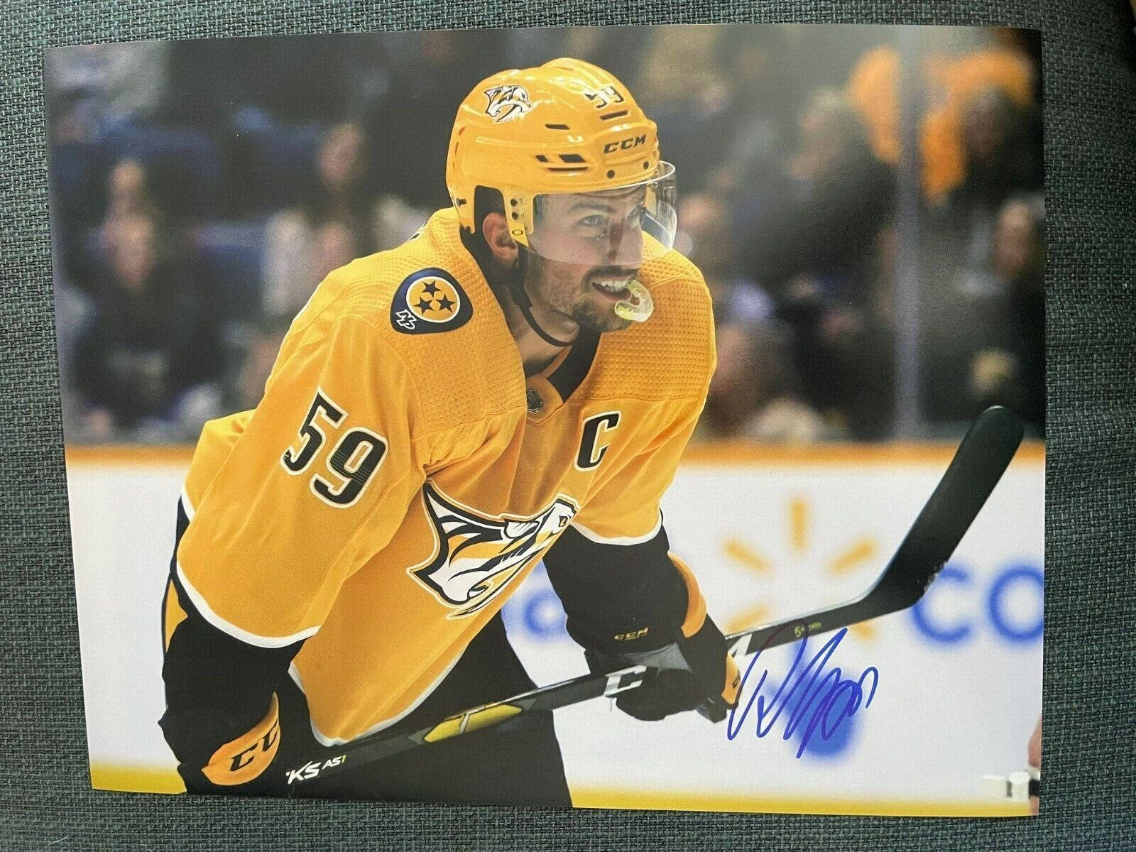 Roman Josi Signed Potograph Background