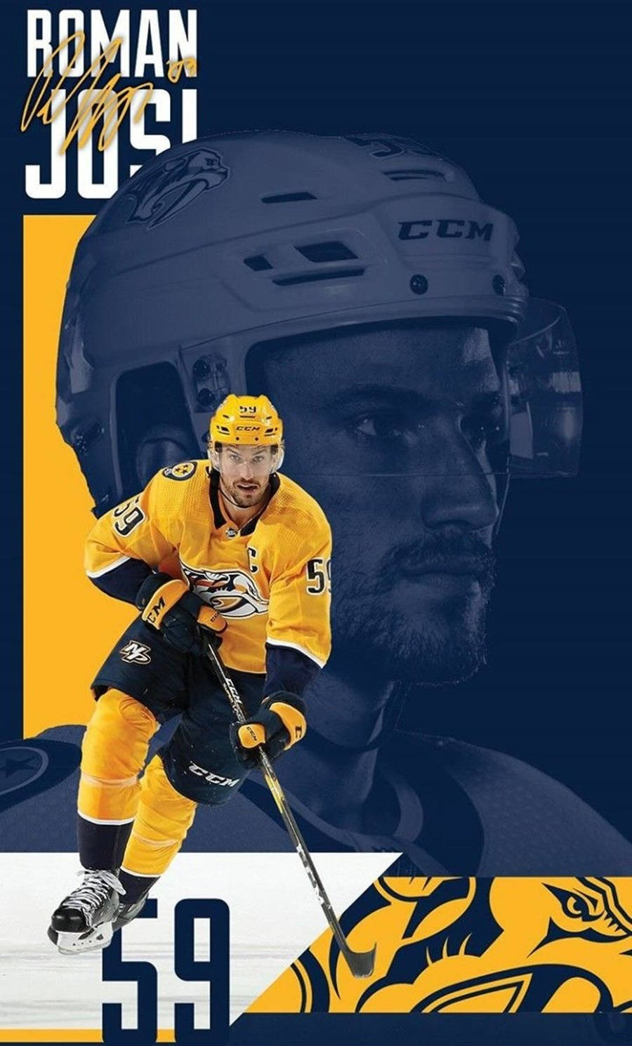 Roman Josi Stunning Digital Artwork Background