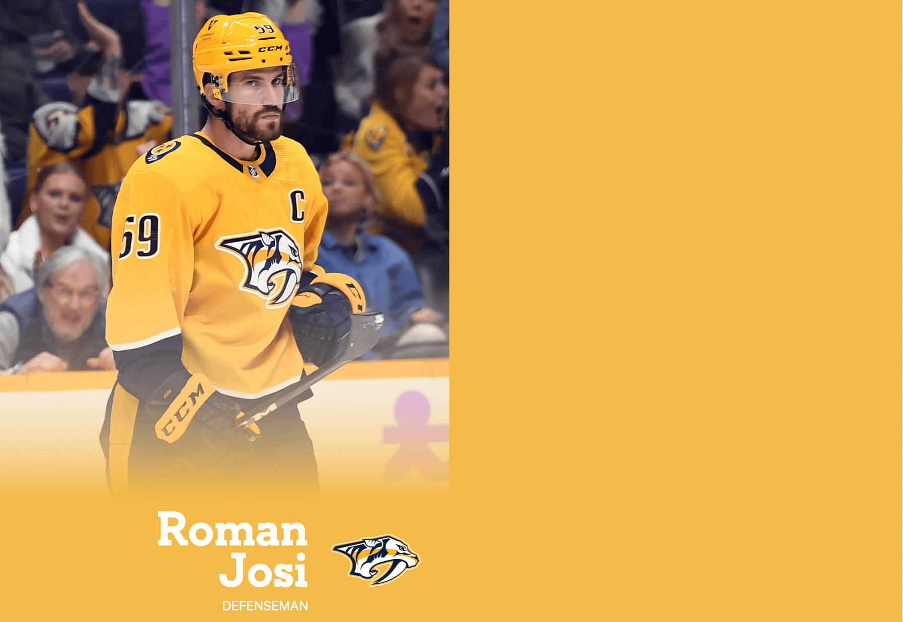 Roman Josi - The Star Player Of Predators In Action Background