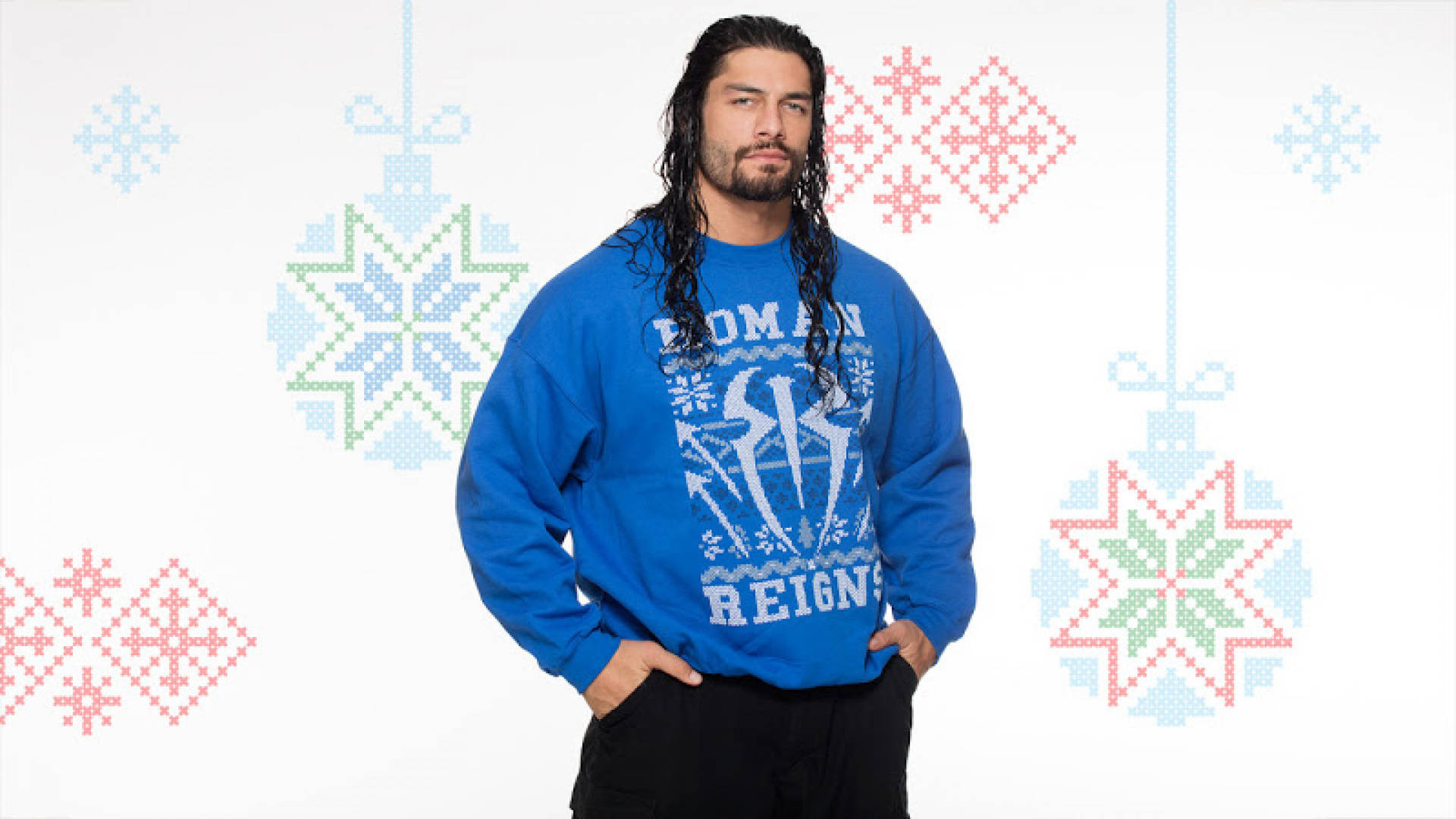 Roman Reigns Christmas Background Background
