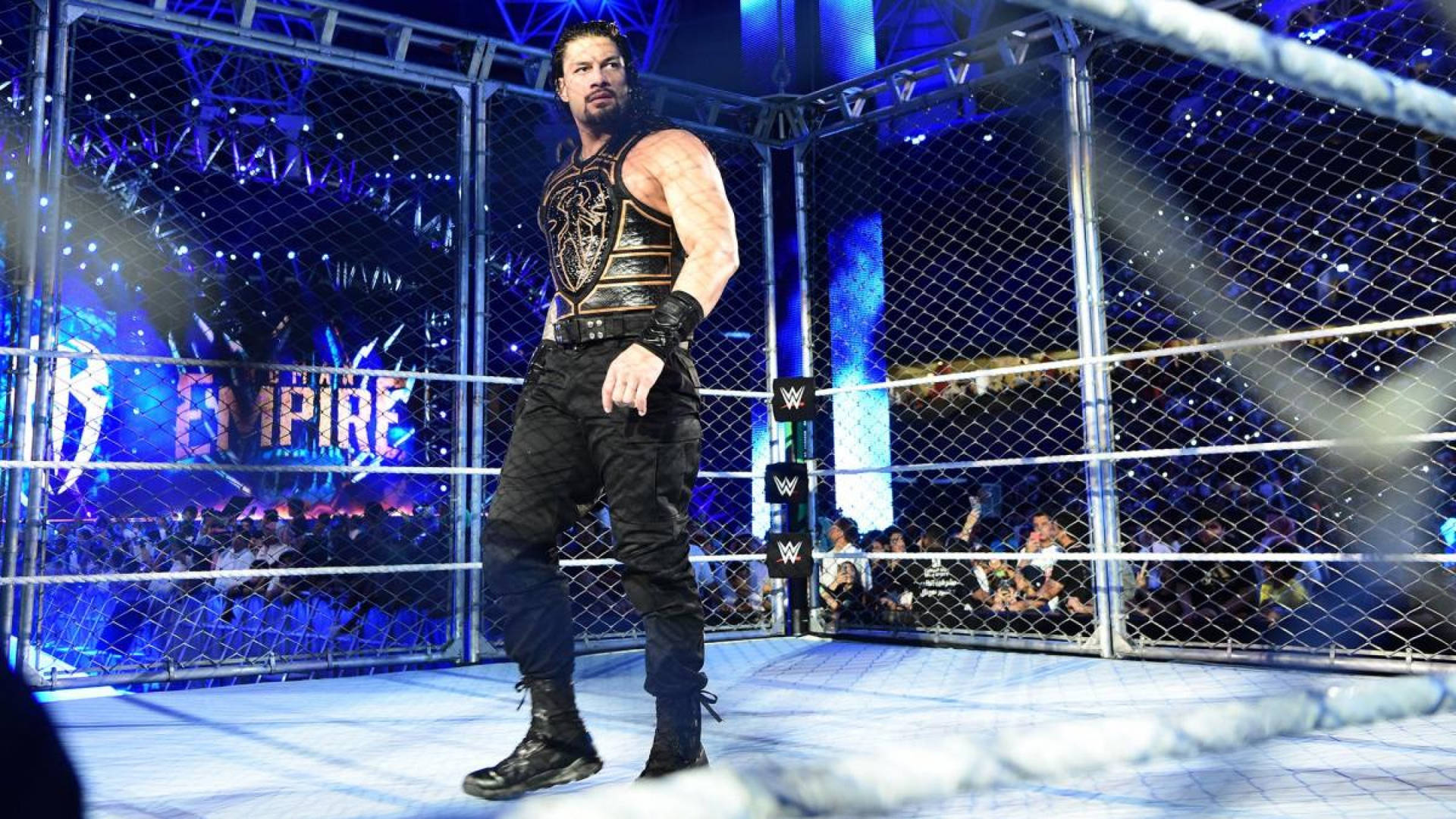 Roman Reigns Steel Cage Match Background