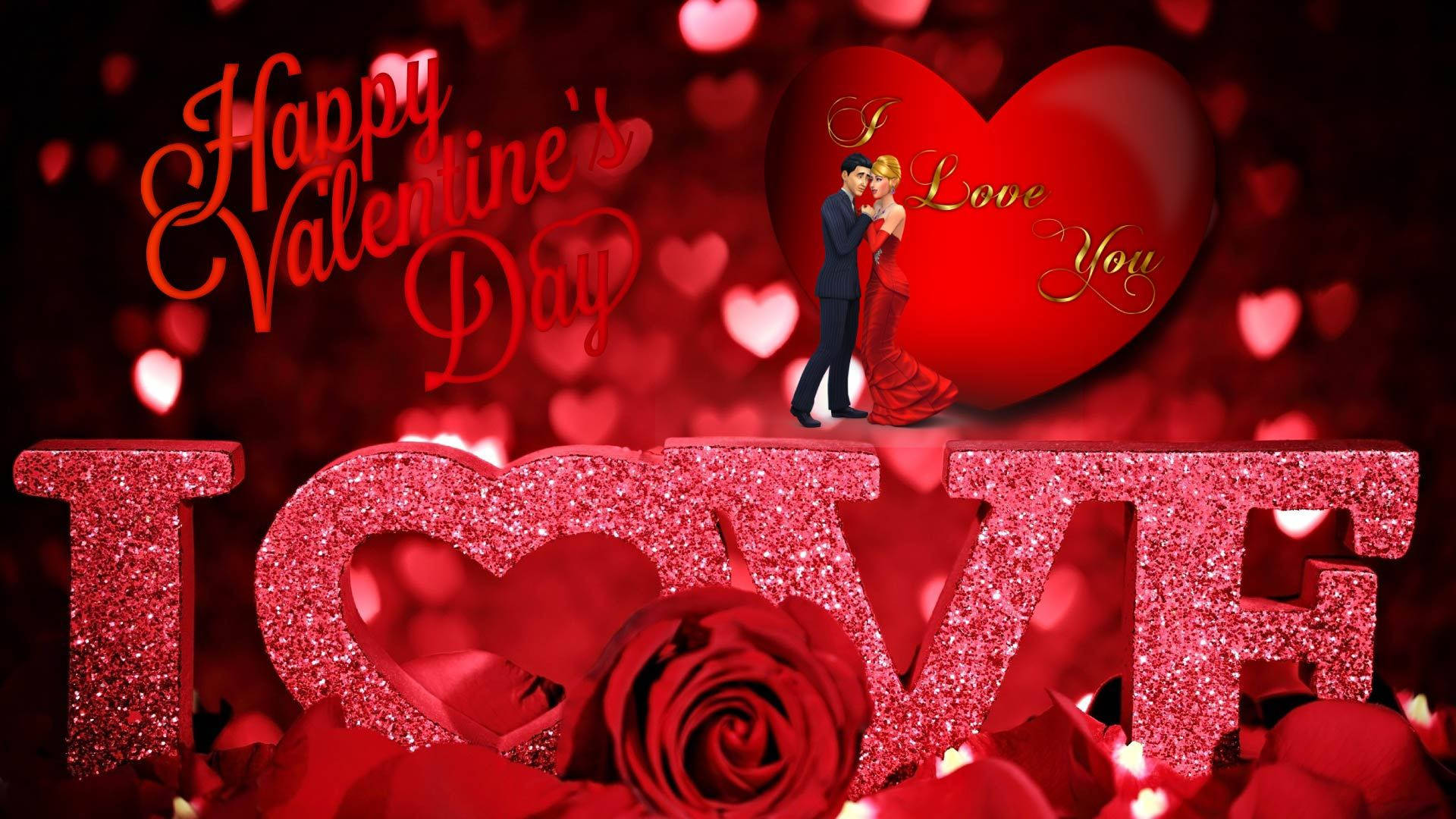 Romantic 3d Love Valentines Desktop Background