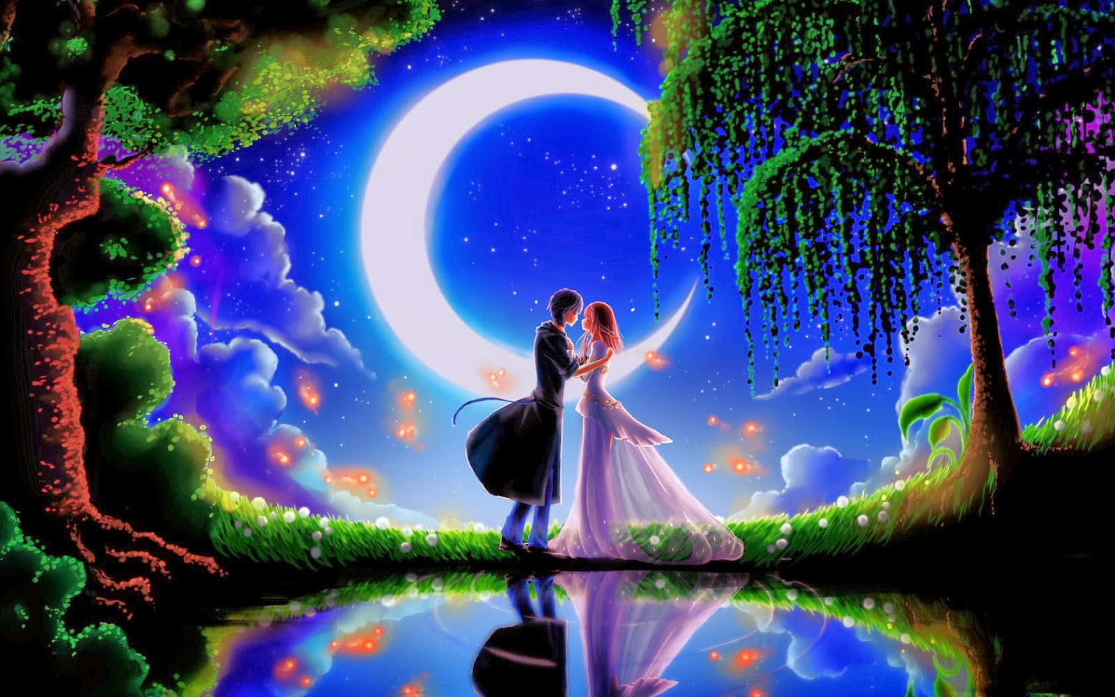 Romantic Animated Prince Princess Background